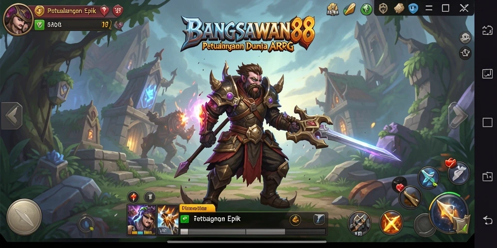 Tampilan gameplay mendebarkan dalam BANGSAWAN88 dengan aksi ARPG yang intens.