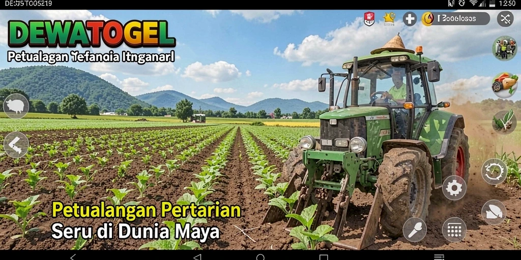 Tampilan menarik dari gameplay DEWATOGEL dengan aktivitas pertanian penuh warna.
