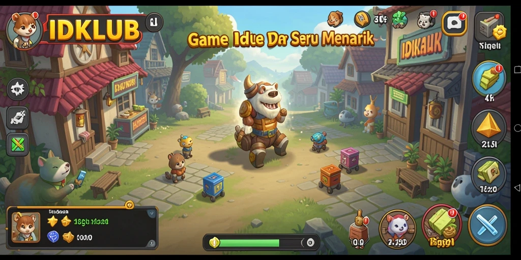 Tampilan screenshot IDKLUB yang menunjukkan keseruan gameplay Idle.