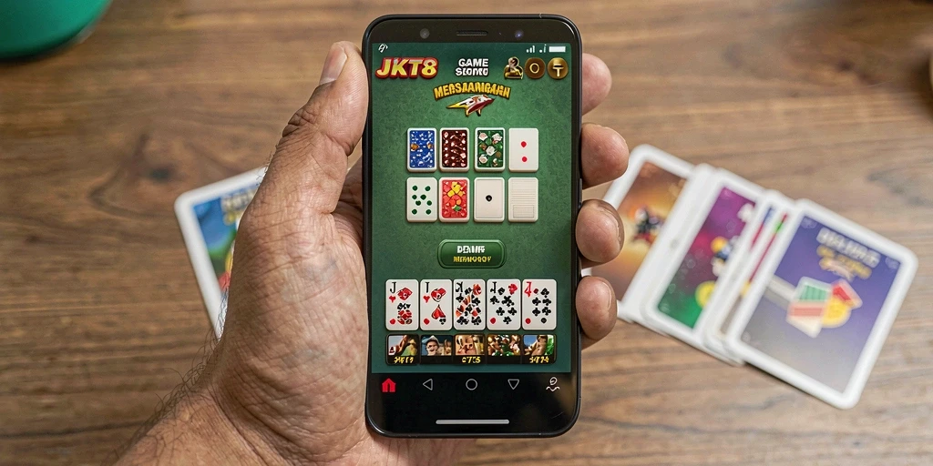 Screenshot gameplay JKT8 yang menampilkan serunya bermain Domino.