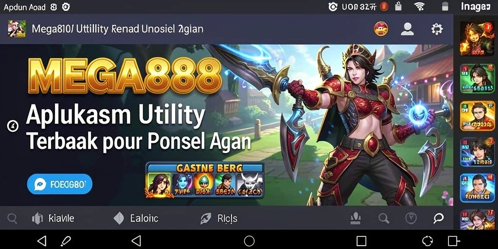 Tampilan antarmuka MEGA888 yang intuitif dan menarik.