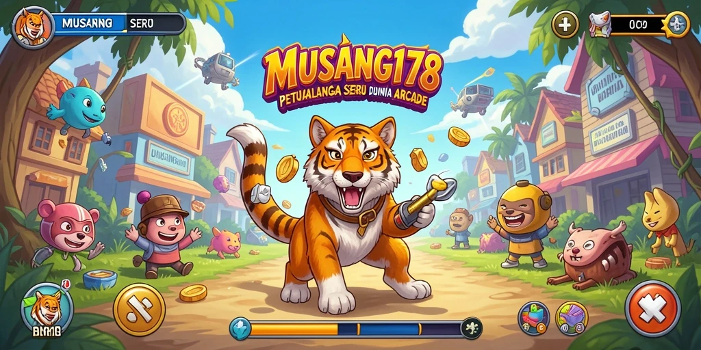 Screenshot utama menunjukkan gameplay dinamis dan seru dari MUSANG178.