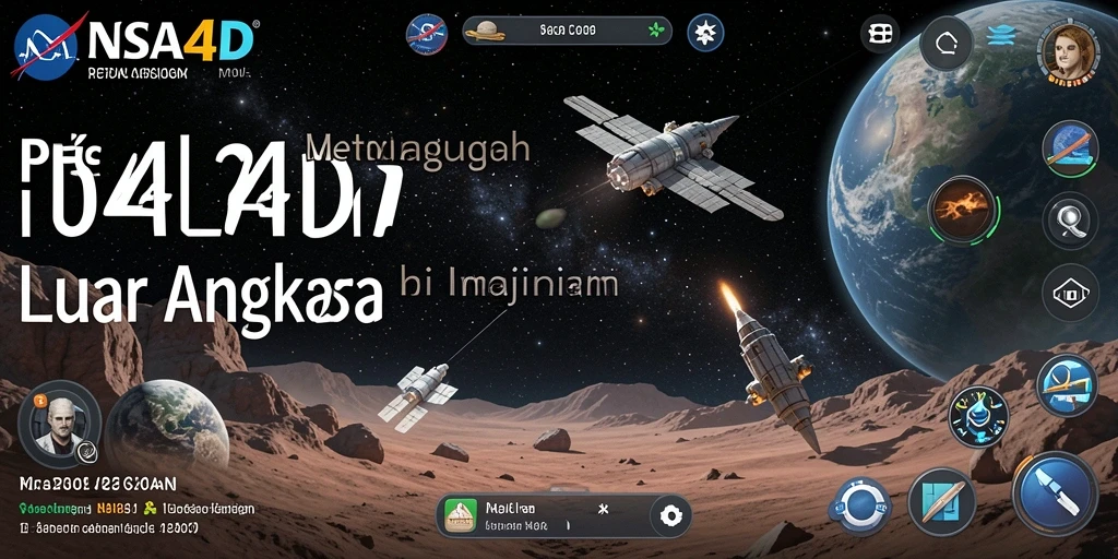 Screenshot gameplay NASA4D menunjukkan aksi luar angkasa yang menakjubkan.