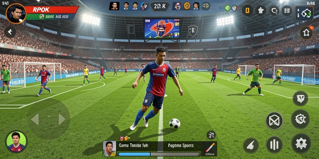 Screenshot menampilkan aksi seru dalam gameplay Sports RPOK.