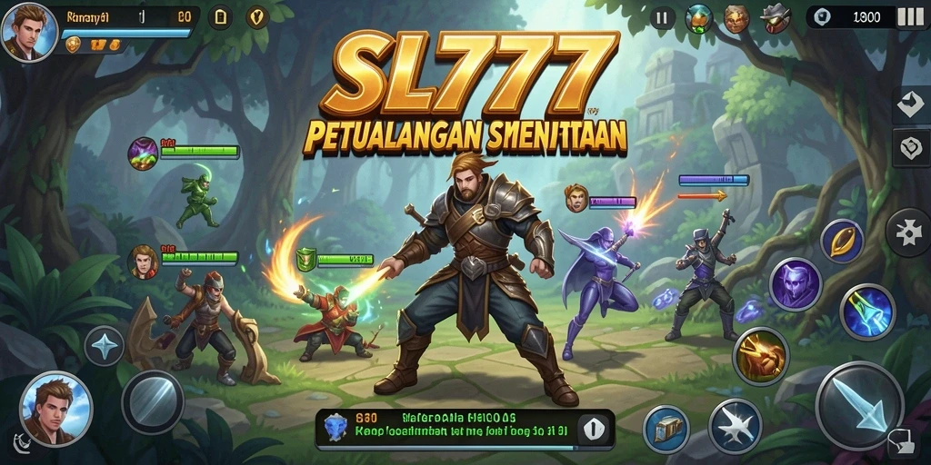 Tampilan gamplay SL777 dengan pertempuran strategis yang intens.