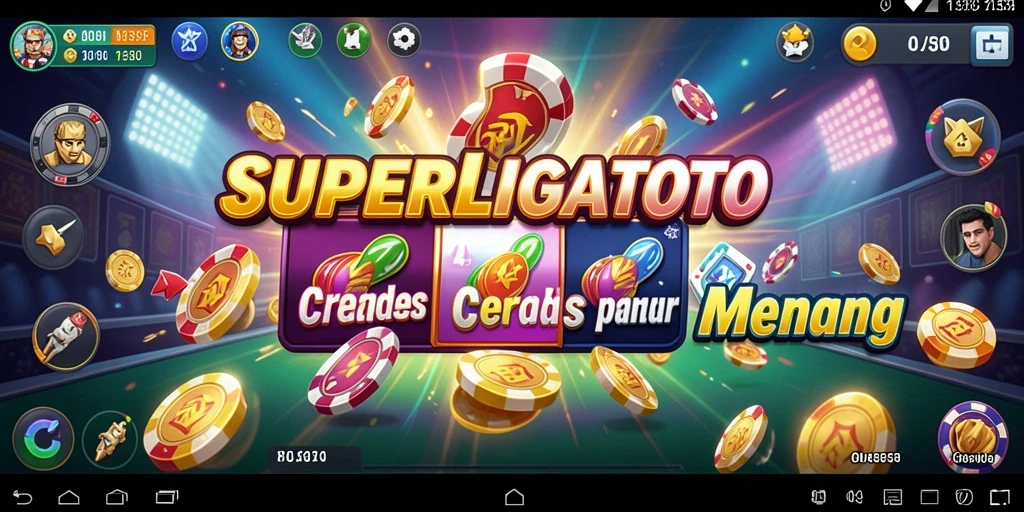 Screenshot gameplay <strong>SUPERLIGATOTO</strong> menunjukkan aksi strategi yang intens.